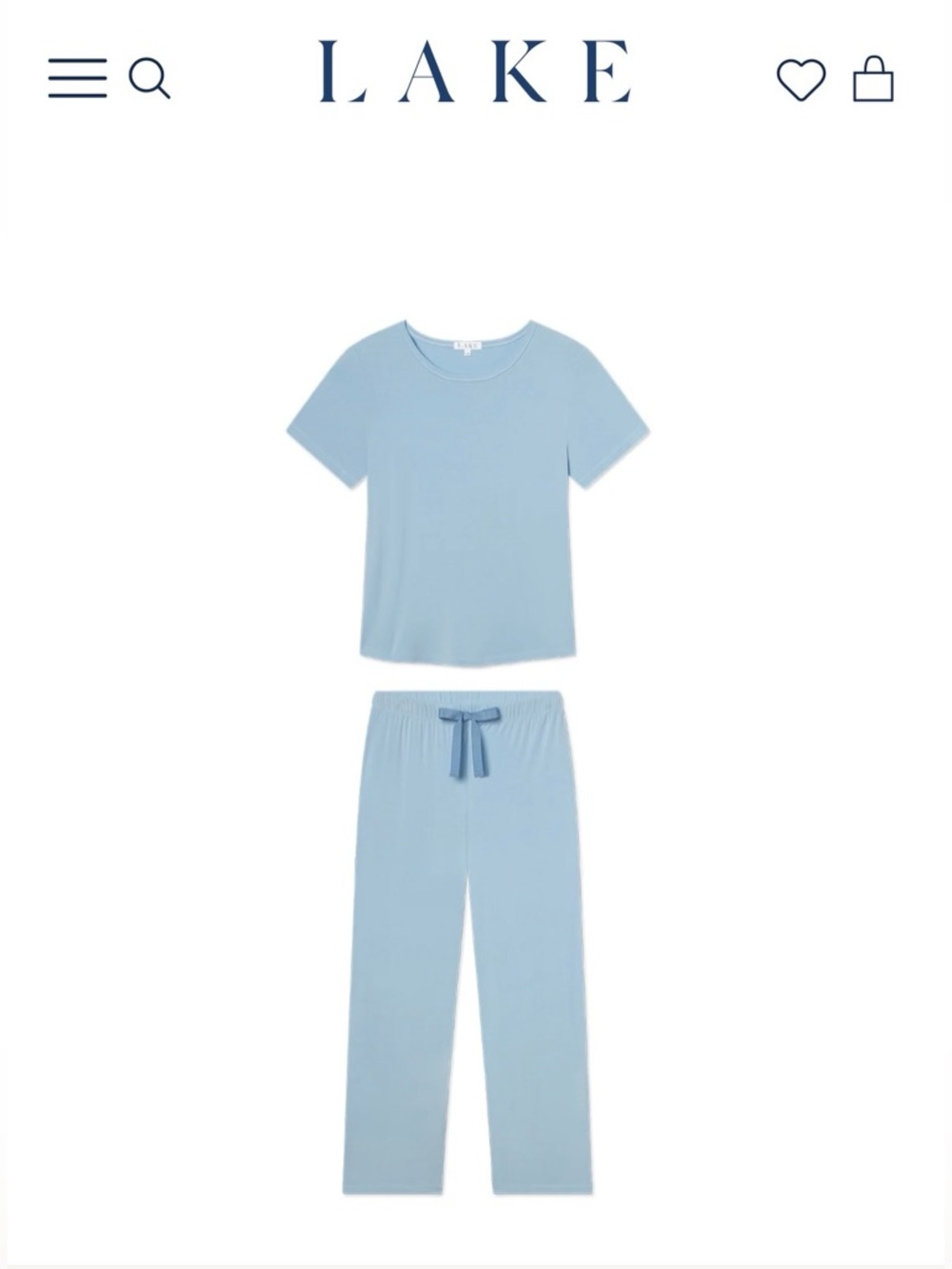 LAKE DreamModal™ Ribbon Short-Long Set (in orange) pajamas
